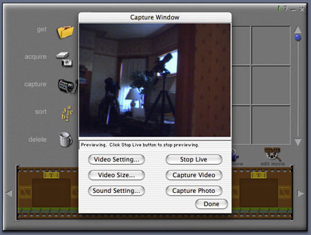 Screenshot: Video Impression Importing