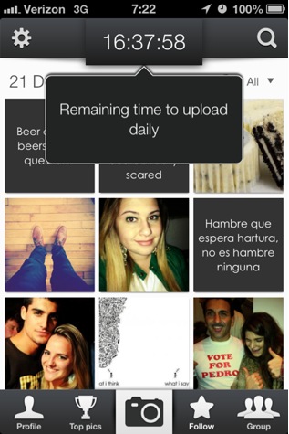 PicIT24 screenshot of main photo/quote grid