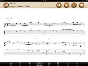 Johnny Winter app sheet music screen