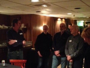 Pete, Arnie, Rick, and Harvey say thank you to current and former staff.