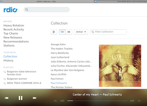 Rdio Browser