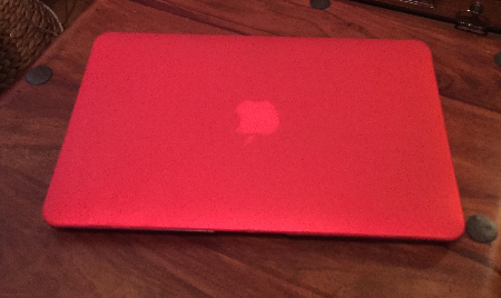 A "real life shot" of the cover with the laptop off