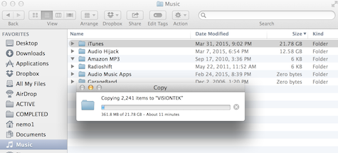 iTunes copying