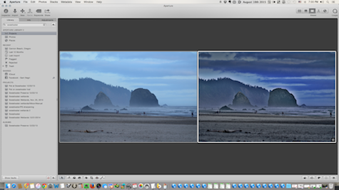 side by side Cannon Beach after Tonality copy