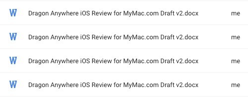 Filenames in Google Drive Safari