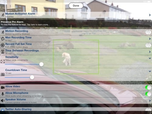 Prescence iPad Motion Detection