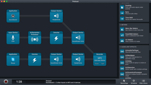 Podcast audio hijack setup