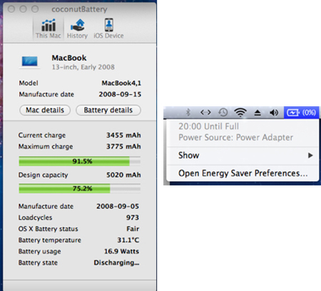 The poor tired old battery performance