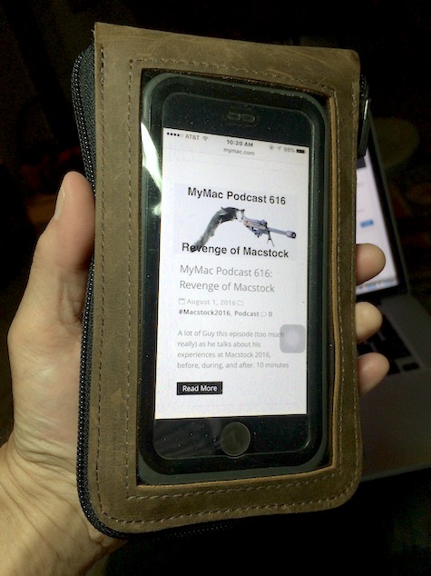 pouch with iphone